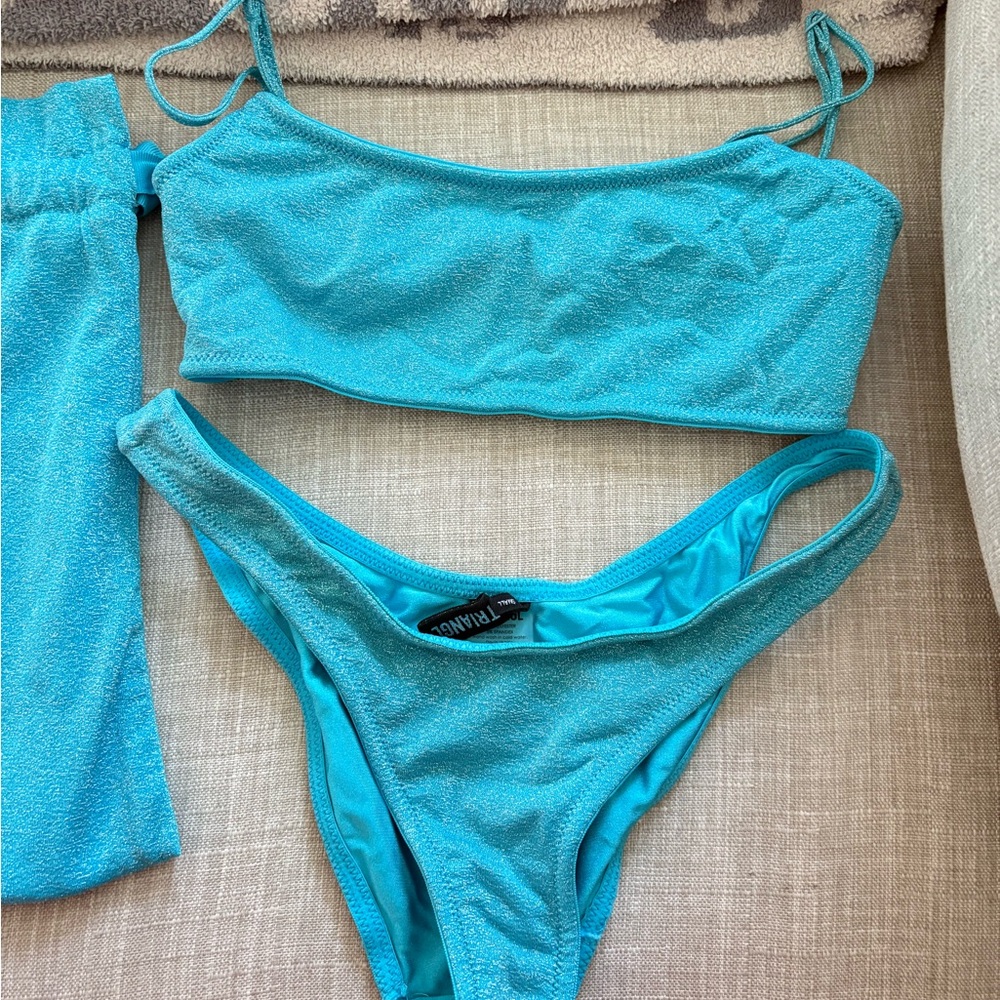 Triangl Light Blue Sparkly Bikini